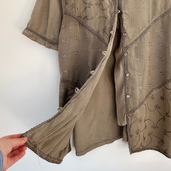Vintage Jessica Boho Top - button down - short sleeve - Plus Size 18 - Picture 6 of 6